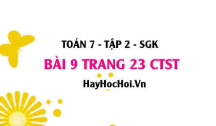 Bài 9 trang 23 Toán 7 Tập 2 Chân trời sáng tạo